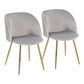 Fran - Pleated Waves Contemporary Chair (Set of 2) - Furniture Home Direct