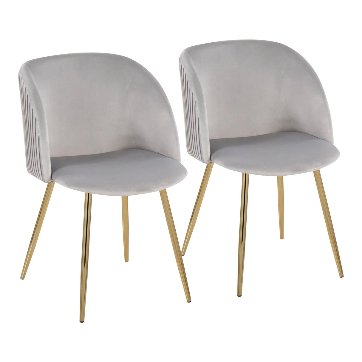 Fran - Pleated Waves Contemporary Chair (Set of 2) - Furniture Home Direct