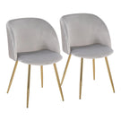 Fran - Pleated Waves Contemporary Chair (Set of 2) - Furniture Home Direct
