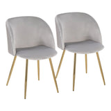 Fran - Pleated Waves Contemporary Chair (Set of 2) - Furniture Home Direct