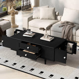 Modern Rectangle Coffee Table With Four Drawers - Furniture Home Direct