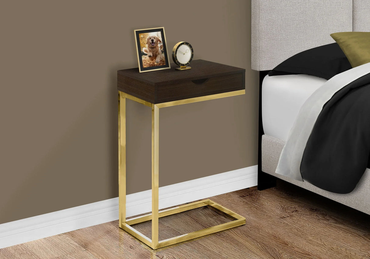 Accent Table, C - Shaped Contemporary & Modern Elegant Design - Furniture Home Direct