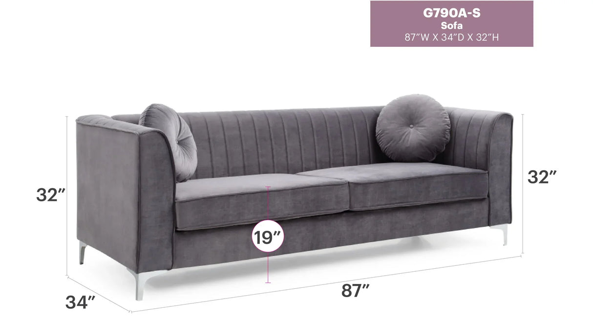 Delray - Micro Suede Sofa - Furniture Home Direct