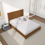 Donald - Mid-Century Modern Upholstered Platform Bed - Furniture Home Direct