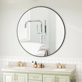 Wall Circular Mirror Metal Framed Mirror Round Vanity Mirror Dressing Mirror, For Bathroom, Living Room, Bedroom Wall Decor - Furniture Home Direct