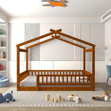 Bed House Bed Frame With Fence - Furniture Home Direct