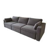 Modern Cotton Linen Modular Sectional Sofa, with Pillows - Dark Gray - Furniture Home Direct