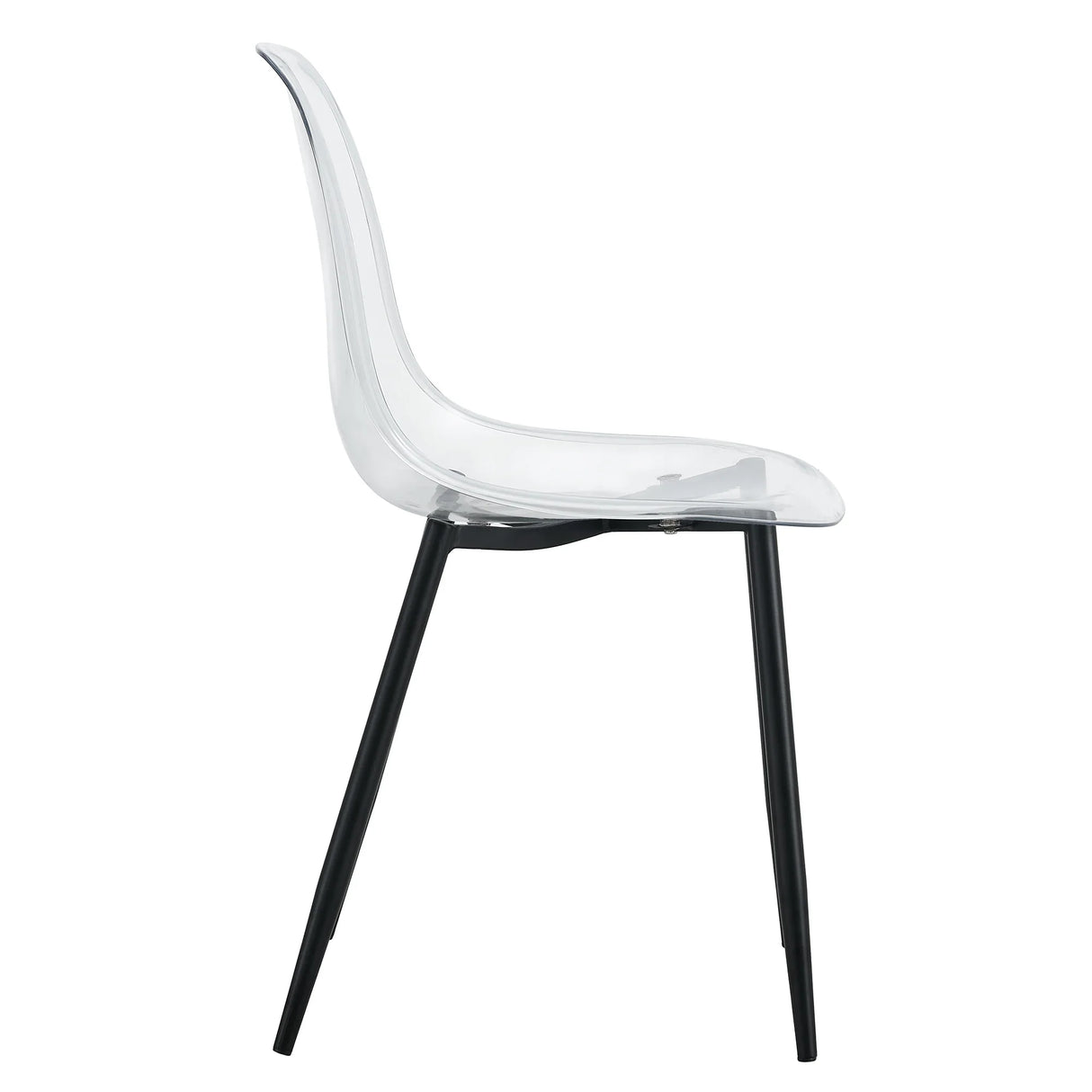 Dining Chairs Acrylic Modern Set 4 Pack Slim Clear - Furniture Home Direct