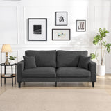 Modern Upholstered 3 Seat Sofa, High Resilience - Furniture Home Direct