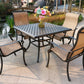 Square 4 Person 43.19" Long Aluminum Dining Set - Furniture Home Direct