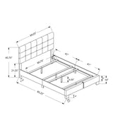 Bed, Upholstered, Frame Only, Transitional - Furniture Home Direct