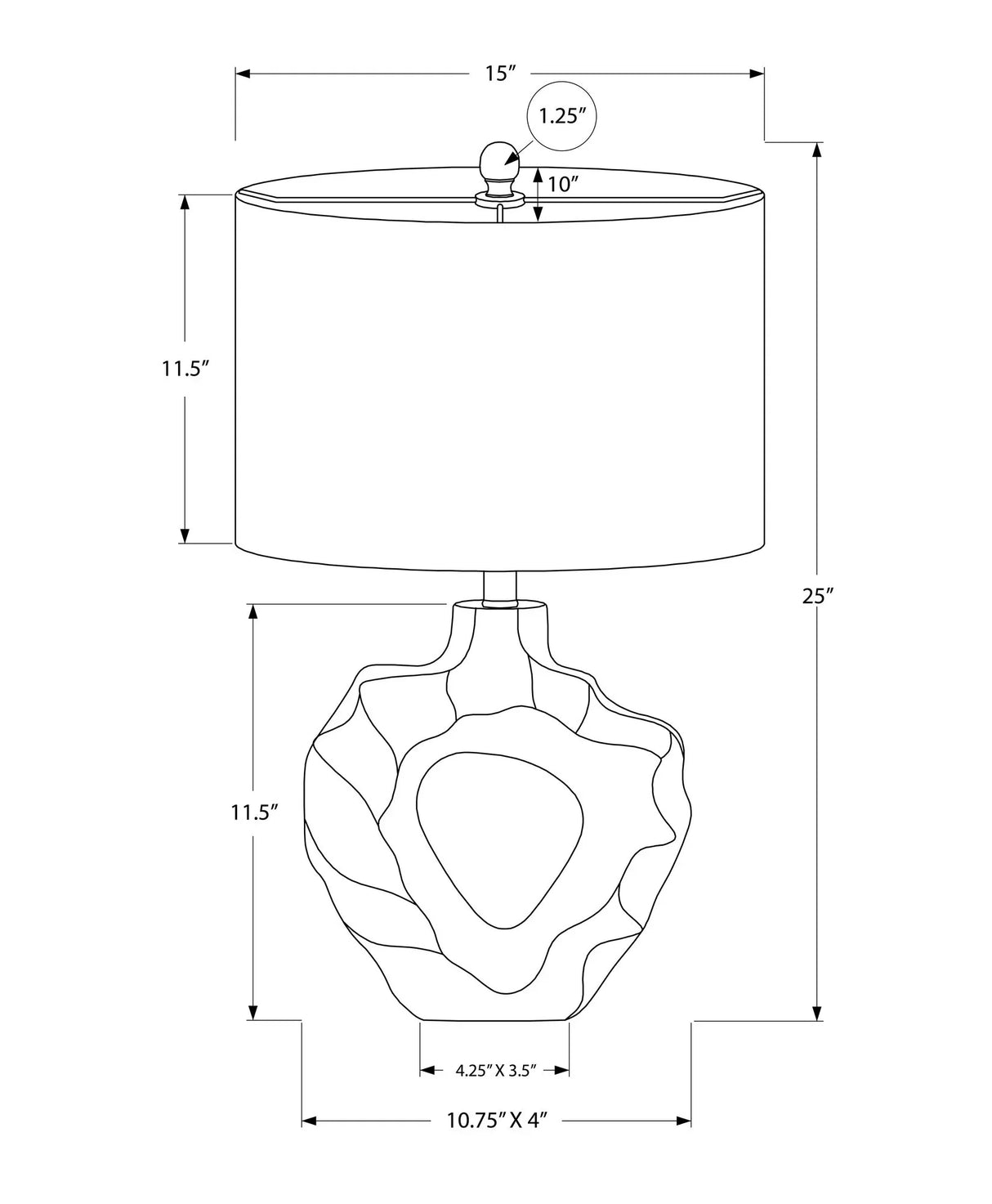 Lighting, Table Lamp, Modern - Cream - Furniture Home Direct