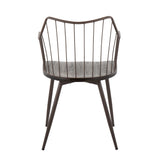 Winston - Farmhouse Style / Dining Chair - Brown / Dark Walnut - Furniture Home Direct