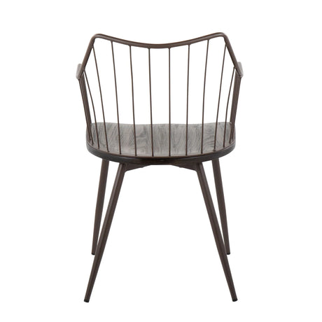 Winston - Farmhouse Style / Dining Chair - Brown / Dark Walnut - Furniture Home Direct