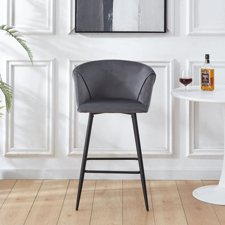 Counter Height Bar Stool Metal Legs (Set of 2) - Furniture Home Direct