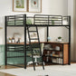 Loft Bed & 3 Layers Of Shelves And L-Shaped Desk - Furniture Home Direct