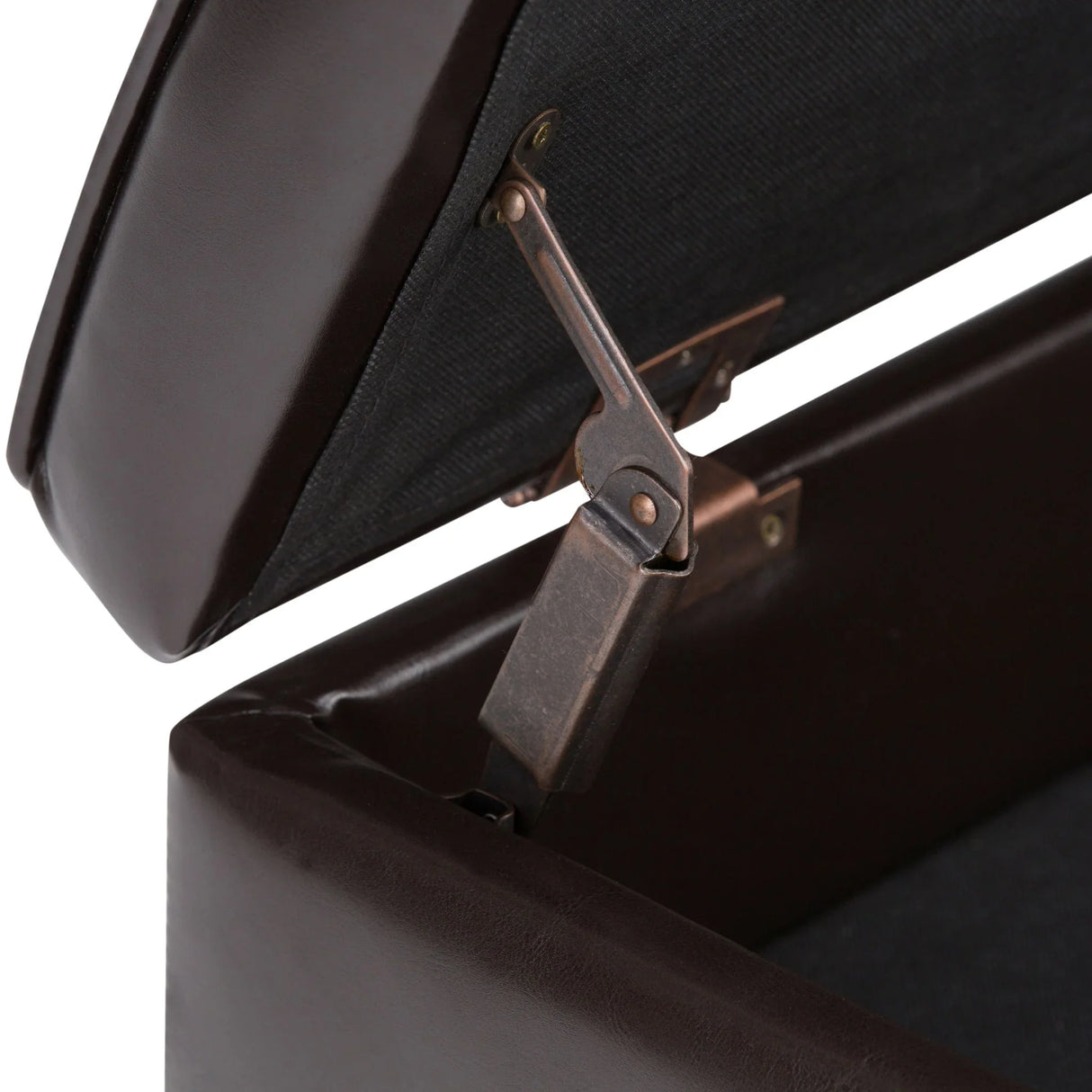 Cosmopolitan - Storage Ottoman Bench With Open Bottom - Tanners Brown - Furniture Home Direct