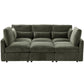 Modern Modular U-Shaped Sofa Bed With Movable Ottoman, USB Ports, Phone Holder - Furniture Home Direct