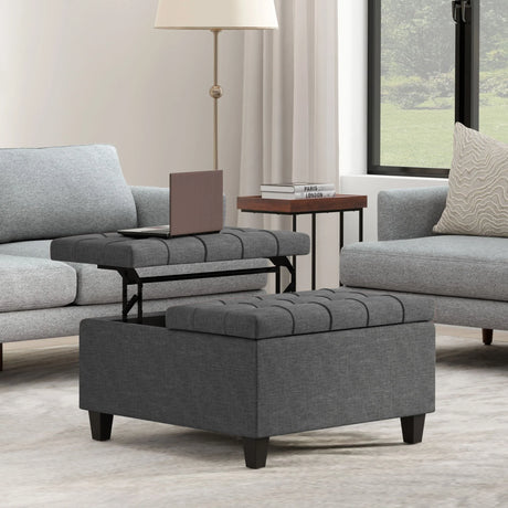 Harrison - Upholstered Coffee Table Storage Ottoman - Furniture Home Direct