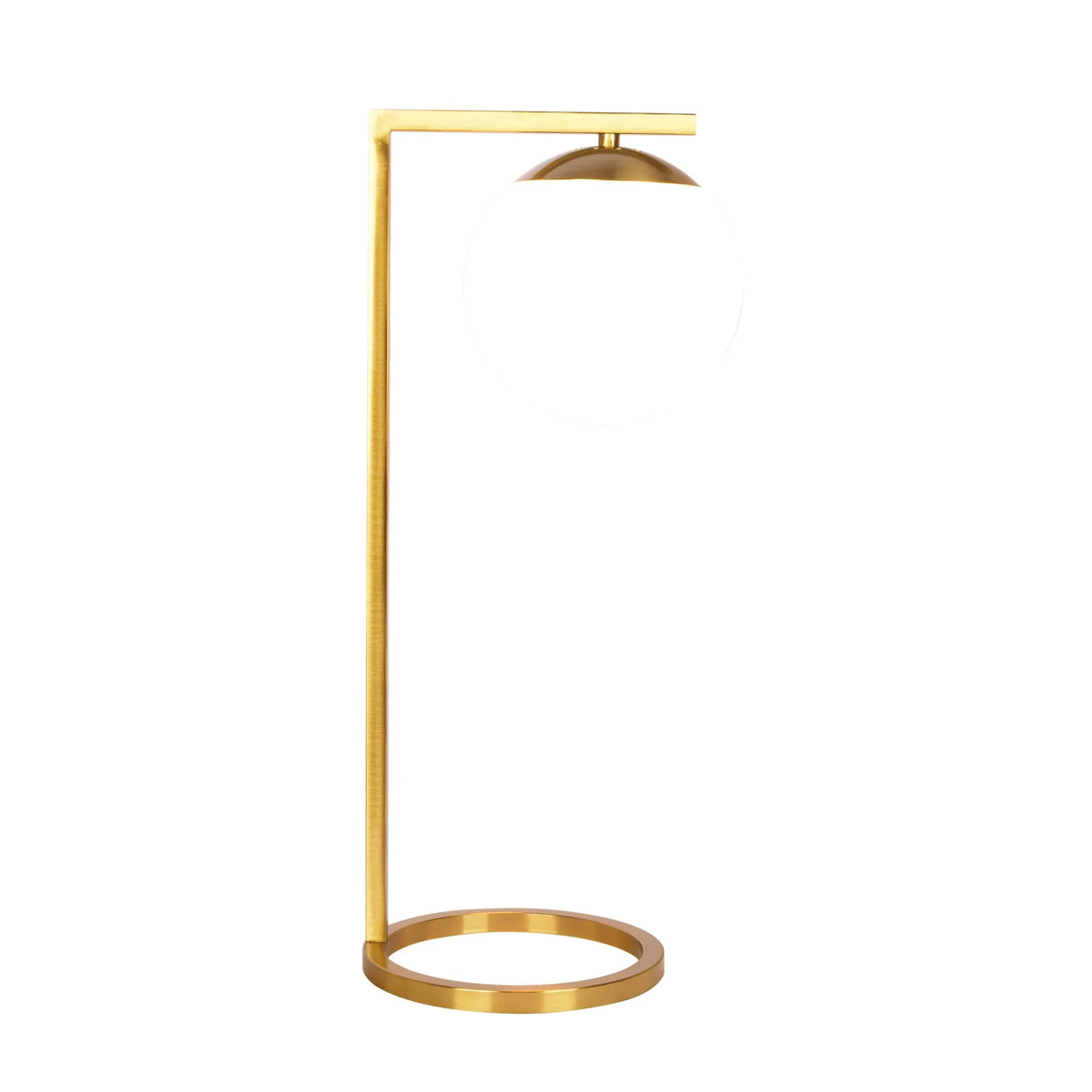 Globe - Table Lamp Opal With Dimmer Switch Inline - Gold / White - Furniture Home Direct