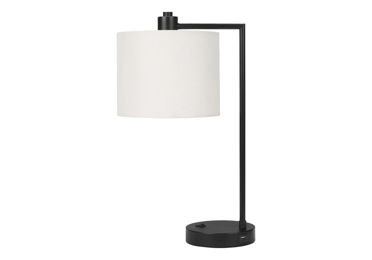 Lighting, Table Lamp, USB Port Included, Modern - Black / Cream - Furniture Home Direct