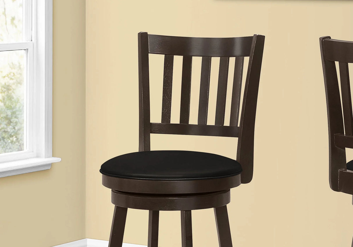 Swivel Stool Bar Height, Transitional Stylish Design (Set of 2) - Furniture Home Direct