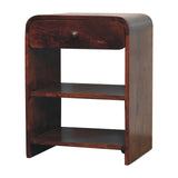 Aspen - Open Bedside Table - Dark Brown - Furniture Home Direct