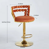 Modern Bar Chair With Iron Tube Legs, Soft Cushions And Comfortable Backrest (Set of 2)