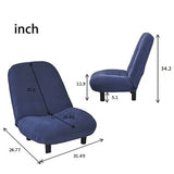Single Sofa Reclining Japanese Chair Lazy Sofa Tatami Balcony Adjustable Chair - Navy Blue - Furniture Home Direct