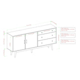 Mid-Century Modern Minimalist 2 Door Sideboard - Furniture Home Direct