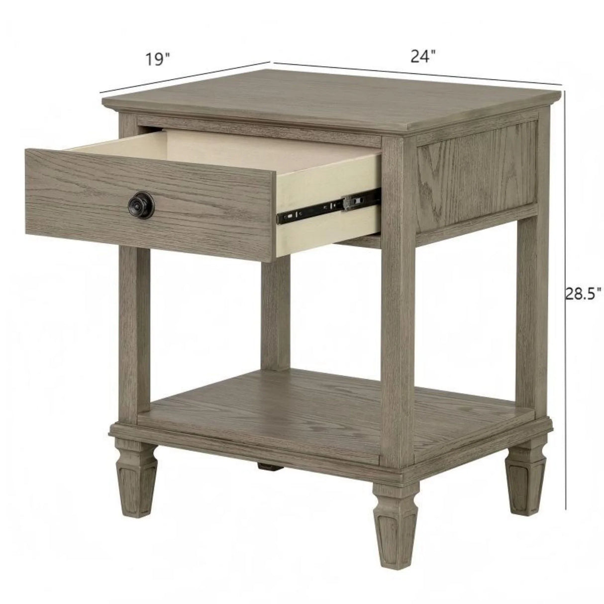 Victoria - Bedside Table With Drawer And Shelf - Furniture Home Direct