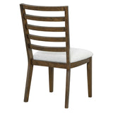 Dining Set Round Table With Four Upholstered Chairs Walnut - Furniture Home Direct