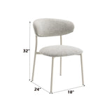 Kalam - Fabric Side Chair (Set of 2) - Light Gray - Furniture Home Direct