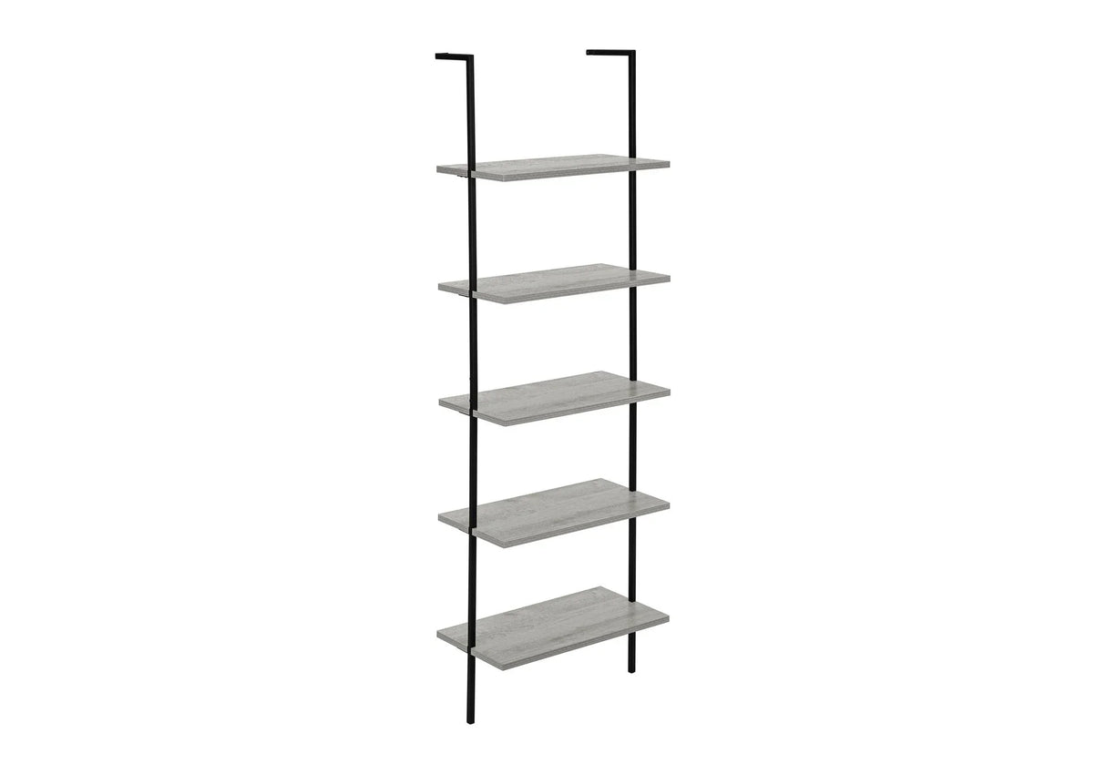 Bookshelf, Bookcase, Etagere, Ladder, 5 Tier, For Office, Marble Look Contemporary & Modern - Furniture Home Direct