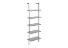 Bookshelf, Bookcase, Etagere, Ladder, 5 Tier, For Office, Marble Look Contemporary & Modern - Furniture Home Direct