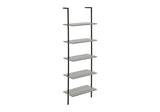 Bookshelf, Bookcase, Etagere, Ladder, 5 Tier, For Office, Marble Look Contemporary & Modern - Furniture Home Direct