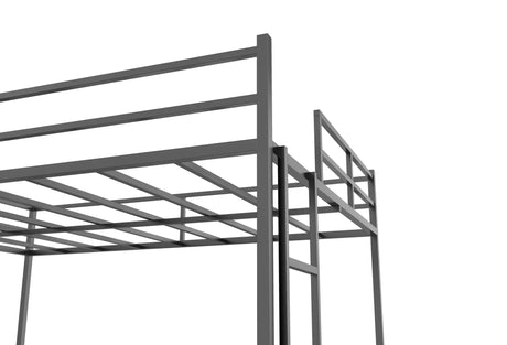 Twin Size House Loft Bed With Slide And Ladder - Black - Furniture Home Direct