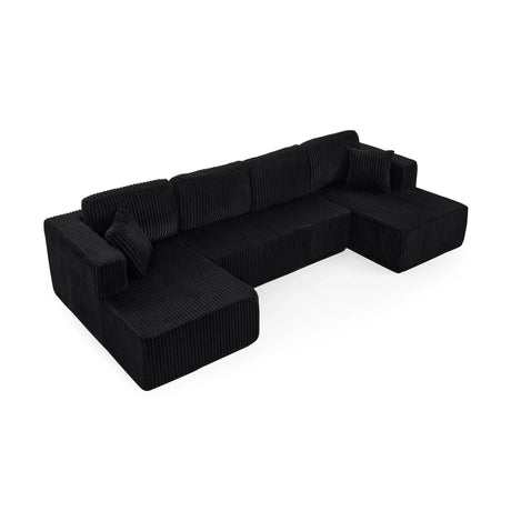 Modern Minimalist U - Shape Modular Sectional Sofa - Furniture Home Direct