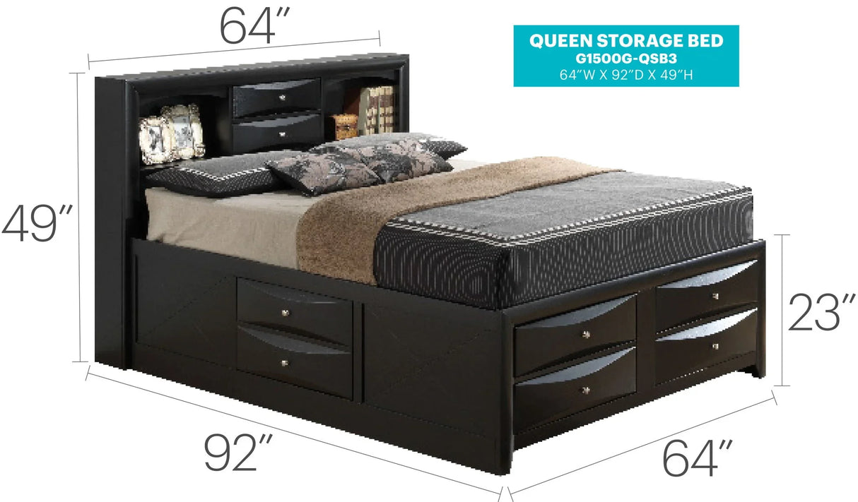 Marilla - Storage Bed With Bookcase Headboard - Furniture Home Direct
