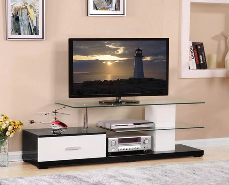 Ivana - TV Stand - White / Black - Furniture Home Direct