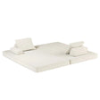 Multifunctional Convertible Sofa Bed With 2 Tumbler Backrests And 2 Pillows, Deep Seat Couch - Furniture Home Direct