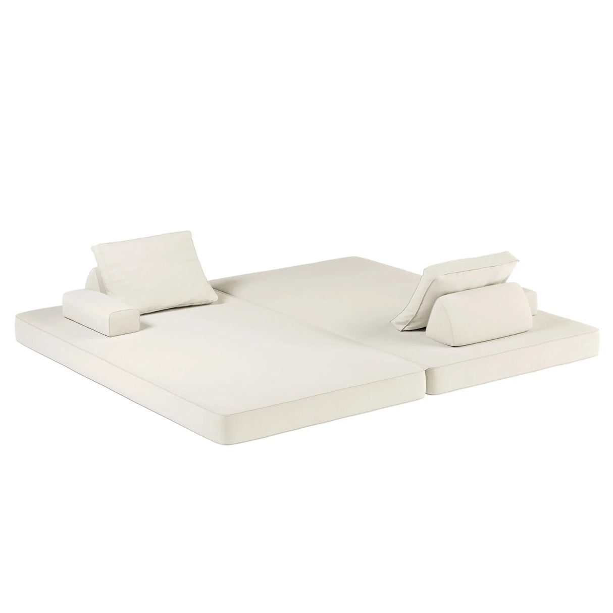 Multifunctional Convertible Sofa Bed With 2 Tumbler Backrests And 2 Pillows, Deep Seat Couch - Furniture Home Direct