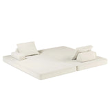 Multifunctional Convertible Sofa Bed With 2 Tumbler Backrests And 2 Pillows, Deep Seat Couch - Furniture Home Direct