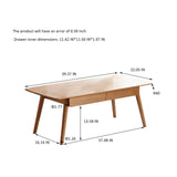 Low Table, Coffee Table With Storage Shelf - Natural - Furniture Home Direct
