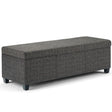 Avalon - Storage Ottoman Bench - Dark Gray - Furniture Home Direct