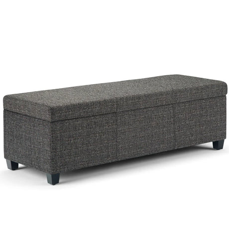 Avalon - Storage Ottoman Bench - Dark Gray - Furniture Home Direct