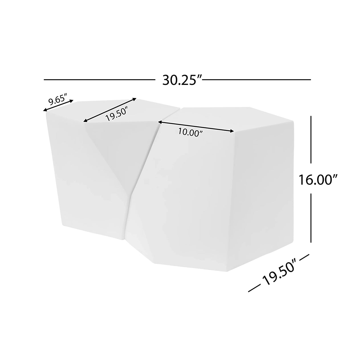Coffee Tables Set Geometric Modern Minimalist White - Furniture Home Direct