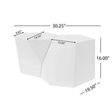 Coffee Tables Set Geometric Modern Minimalist White - Furniture Home Direct