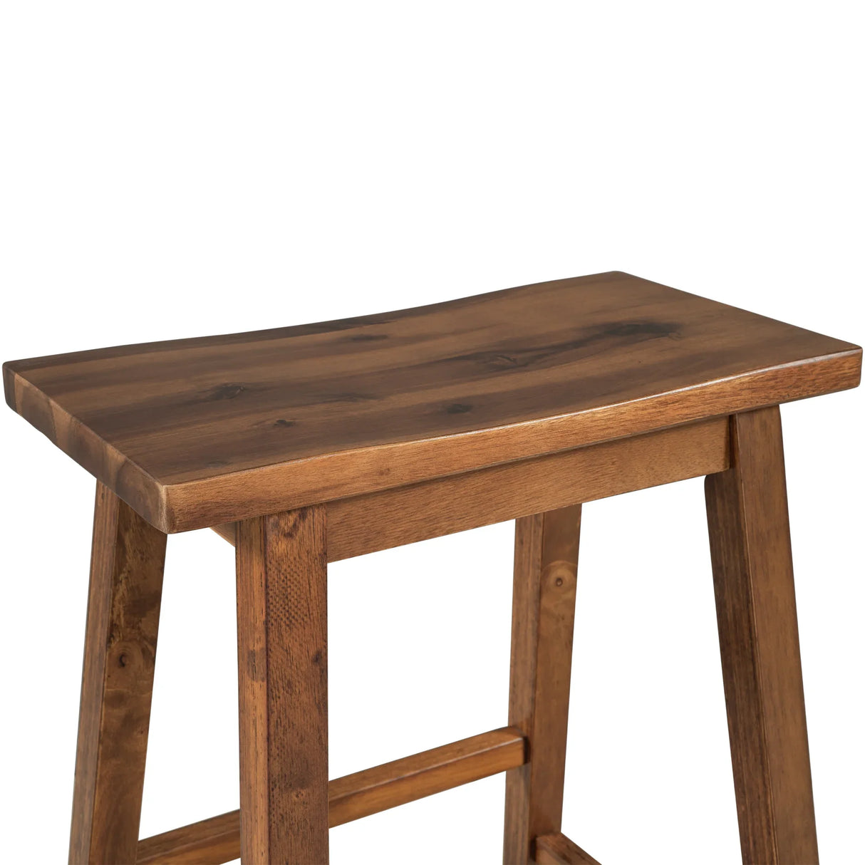 Kitchen Island Set With Stools 45 Inch Top Walnut Off White - Furniture Home Direct