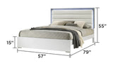 Bedroom Set Contemporary Full Bed Dresser Nightstand White - Furniture Home Direct